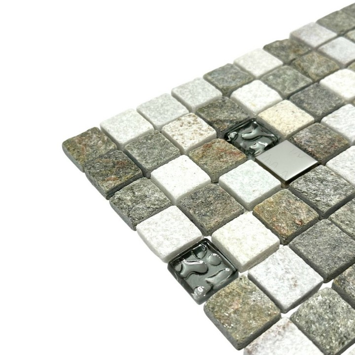Керамическая Marble Mosaic Slate Мозаика Mix Qqartz Stone 30х30 — фото 2