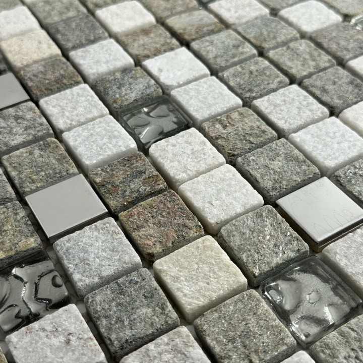 Керамическая Marble Mosaic Slate Мозаика Mix Qqartz Stone 30х30 — фото 3