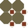 Матовый Metlah.Store Арундель Керамогранит M6731/6102/7112 Октагон зеленый / Квадрат красный / Треугольник белый на сетке 320х320 — фото 2