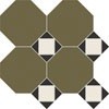 Матовый Metlah.Store Арундель Керамогранит M6731/7102/6712 Октагон зеленый / Квадрат белый / Треугольник черный на сетке 320х320 — фото 2