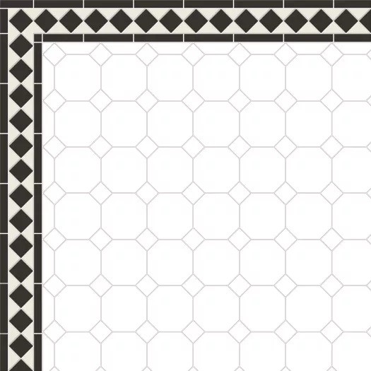 Metlah.Store Border Керамогранит М6321/6302/7113-У Бордюр №1 на сетке угловой 217х217 — фото 2