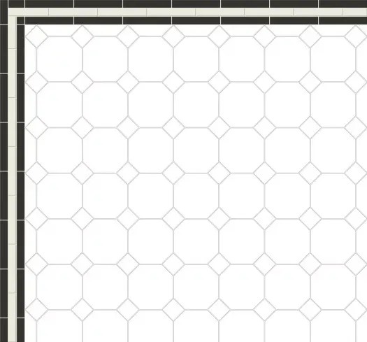 Metlah.Store Border Керамогранит М6321/7121-У Бордюр №3 на сетке угловой 230х76 — фото 2
