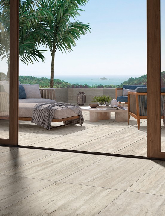 Матовый Mirage Керамогранит BLV5 EY10 Elysian Travertino Pearly Nat 60x120 60х120 — фото 19