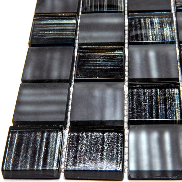 Стеклянная Natural Mosaic Art-deco dark Мозаика Стекло микс JP-306 чип 30х30 — фото 3