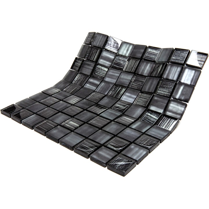 Стеклянная Natural Mosaic Art-deco dark Мозаика Стекло микс JP-306 чип 30х30 — фото 4