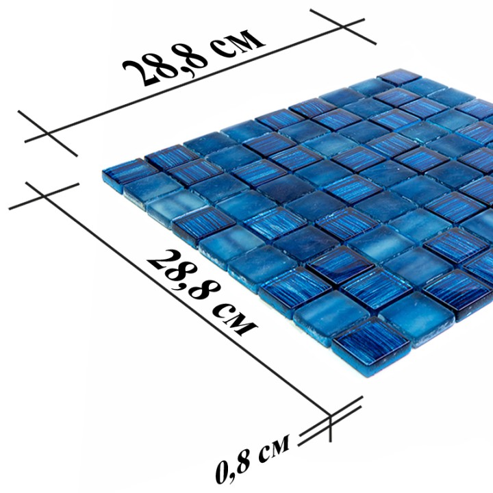 Стеклянная Natural Mosaic Art-deco dark Мозаика Стекло микс JP-310 чип 30х30 — фото 14