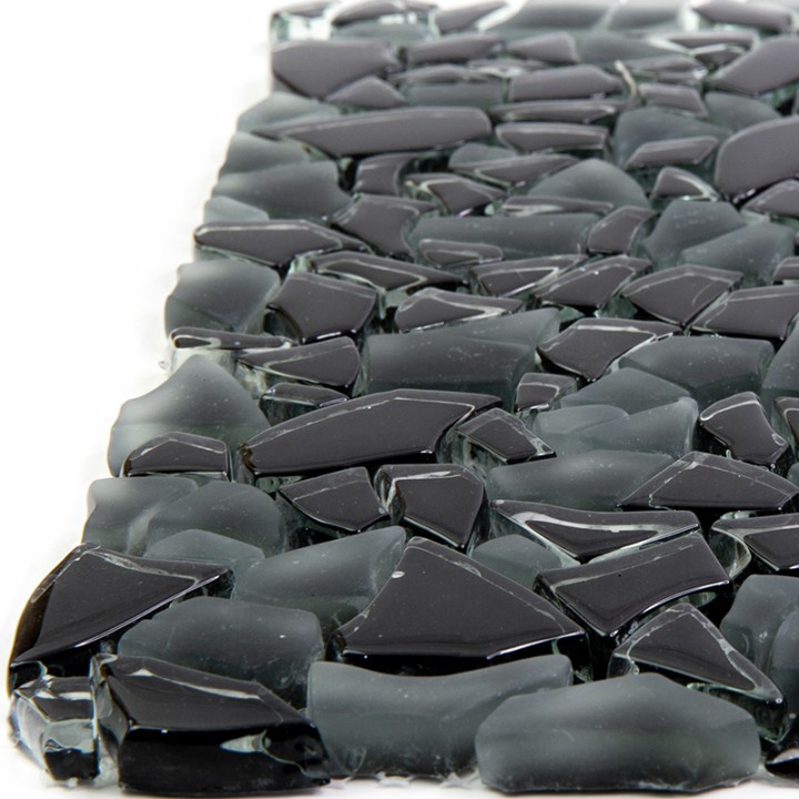Стеклянная Natural Mosaic Мозаика Стекло глянцевая GEM-01 чип произвольной формы 30x30 — фото 2