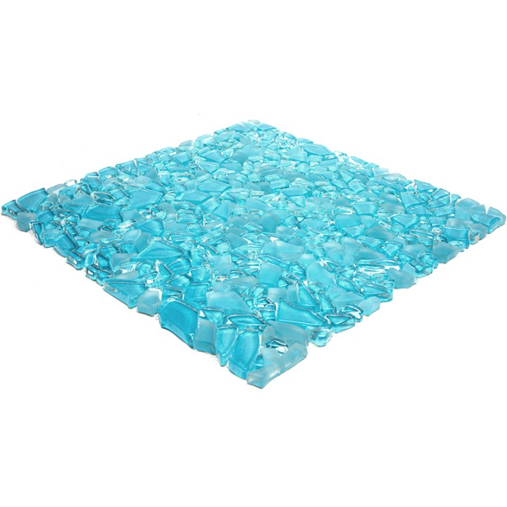 Стеклянная Natural Mosaic Мозаика Стекло глянцевая GEM-06 чип произвольной формы 30x30 — фото 4