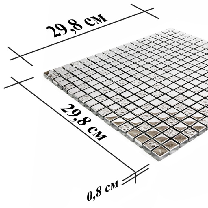 Стеклянная Natural Mosaic Hi-Tech Мозаика Стекло микс HTC-001-15 чип 15х15 — фото 7