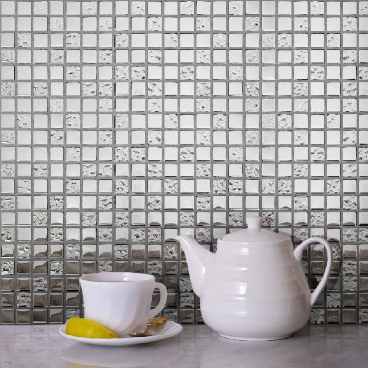 Стеклянная Natural Mosaic Hi-Tech Мозаика Стекло микс HTC-001-15 чип 15х15 — фото 8