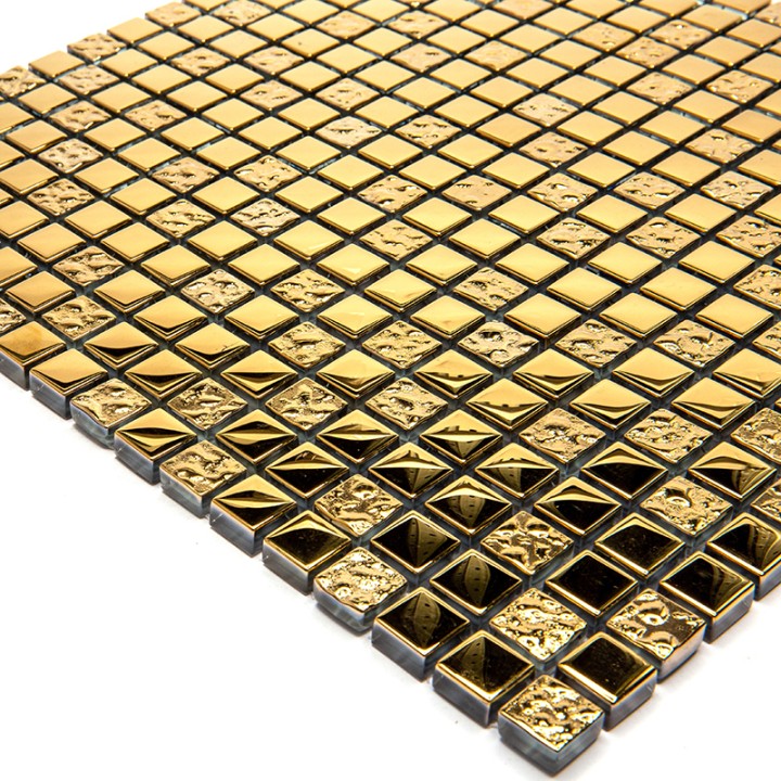 Стеклянная Natural Mosaic Hi-Tech Мозаика Стекло микс HTC-004-15 чип 15х15 — фото 2