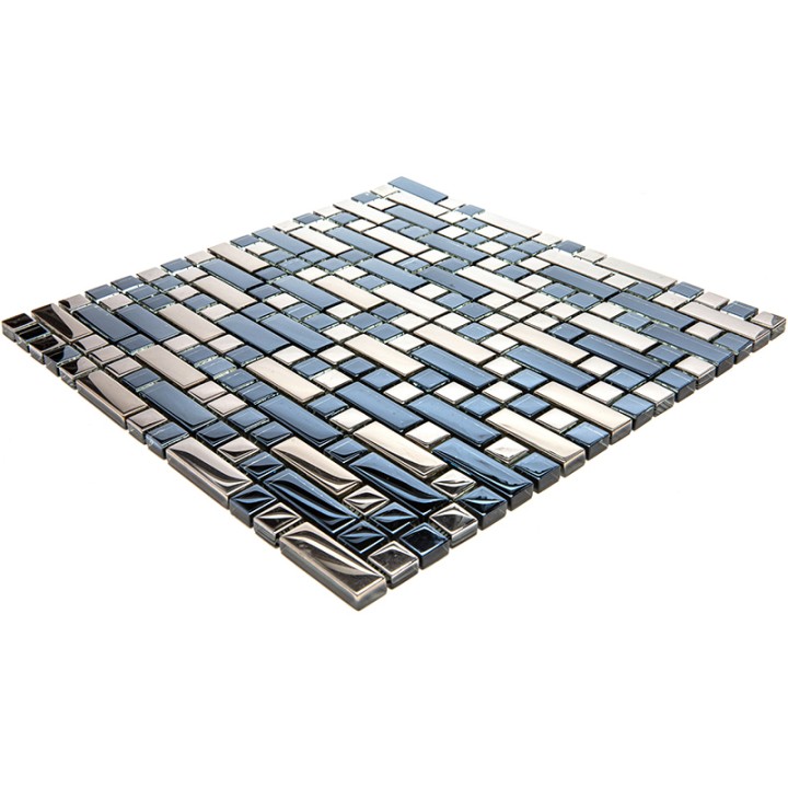 Стеклянная Natural Mosaic Hi-Tech Мозаика Стекло микс HTC-504-M чип 15х15 и 15х48 — фото 5