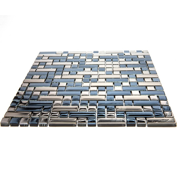 Стеклянная Natural Mosaic Hi-Tech Мозаика Стекло микс HTC-504-M чип 15х15 и 15х48 — фото 6