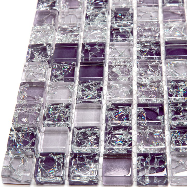 Стеклянная Natural Mosaic Ice flowers Мозаика Стекло глянцевая ICE-03 чип 15х15 — фото 3