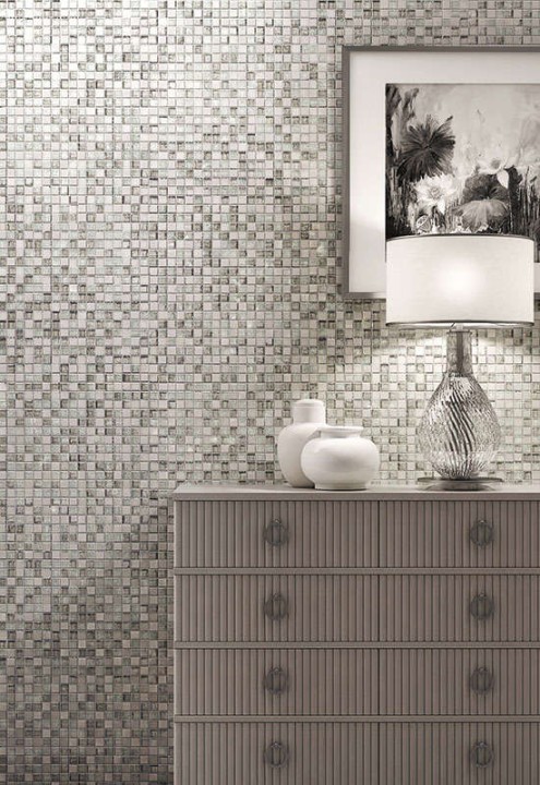Стеклянная Natural Mosaic Ice flowers Мозаика Стекло глянцевая ICE-12 чип 15х15 — фото 4