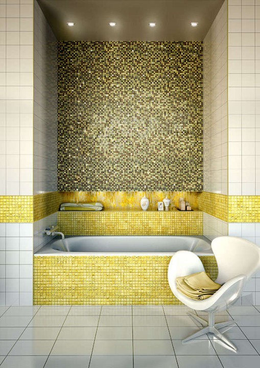 Стеклянная Natural Mosaic Ice flowers Мозаика Стекло глянцевая ICE-12 чип 15х15 — фото 6