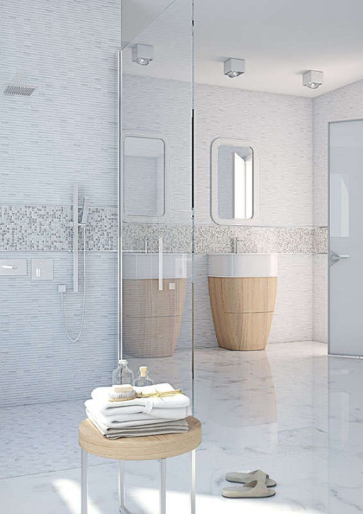 Стеклянная Natural Mosaic Ice flowers Мозаика Стекло глянцевая ICE-12 чип 15х15 — фото 8