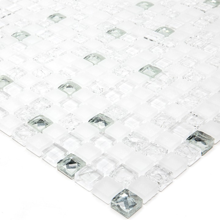 Стеклянная Natural Mosaic Ice flowers ICE-13 30x30 — фото 2