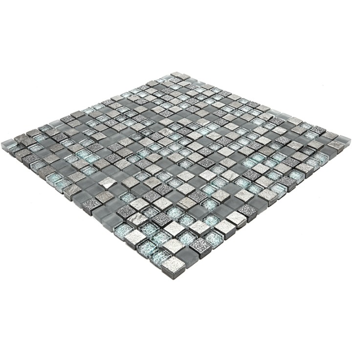 Миксы Natural Mosaic Inka Мозаика Стекло+Мрамор+Агломерат микс BDA-1546 чип 15х15 — фото 4