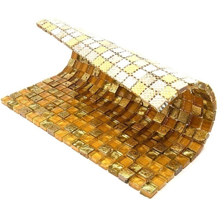Стеклянная Natural Mosaic Inka Мозаика Стекло+Мрамор+Агломерат микс BDA-1502 (MSBDA-001) чип 15х15 — фото 3