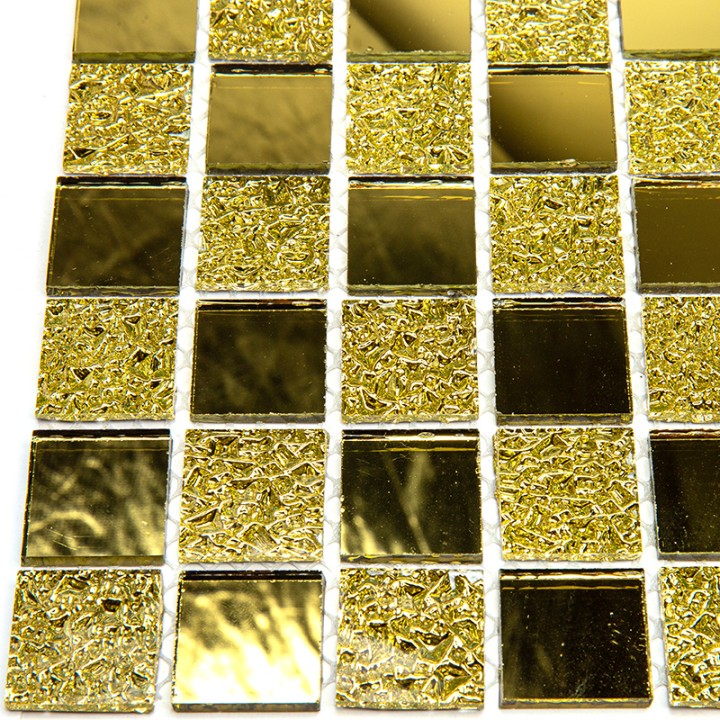 Стеклянная Natural Mosaic MIRror Мозаика Стекло глянцевая QM-2543 чип 25,8х25,8 — фото 3