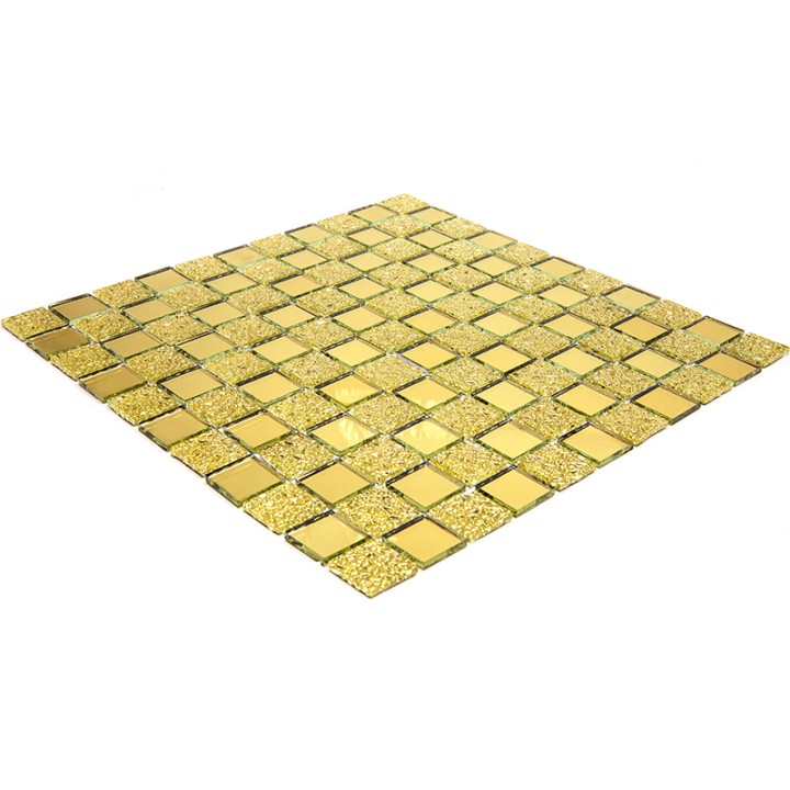 Стеклянная Natural Mosaic MIRror Мозаика Стекло глянцевая QM-2543 чип 25,8х25,8 — фото 5