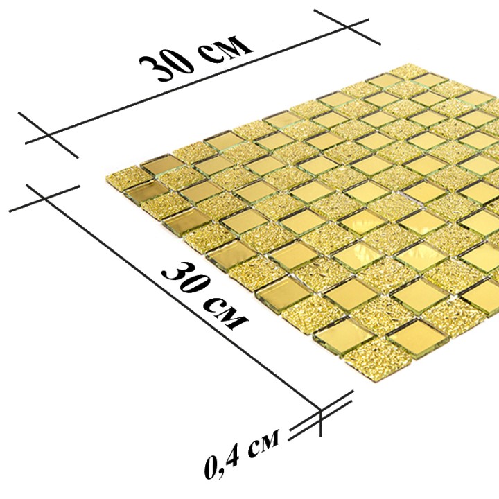 Стеклянная Natural Mosaic MIRror Мозаика Стекло глянцевая QM-2543 чип 25,8х25,8 — фото 7