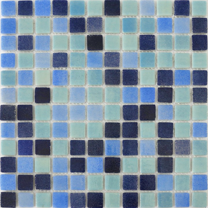Стеклянная Natural Mosaic Steppa Мозаика из стекла STP-BL022UZ, стекло синий, голубой, поверхность глянцевая 31,5x31,5 — фото 2