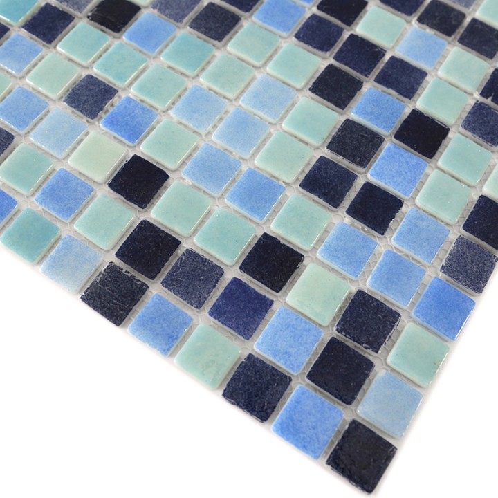 Стеклянная Natural Mosaic Steppa Мозаика из стекла STP-BL022UZ, стекло синий, голубой, поверхность глянцевая 31,5x31,5 — фото 3