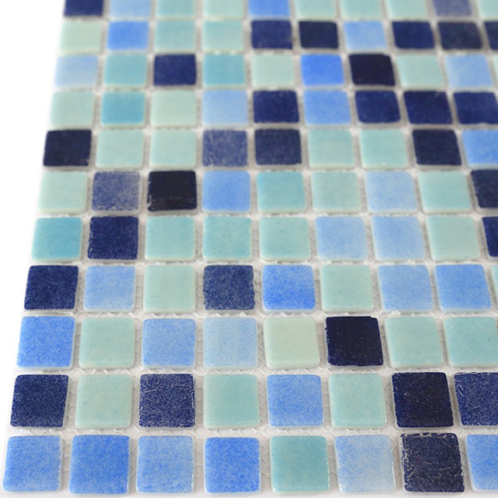 Стеклянная Natural Mosaic Steppa Мозаика из стекла STP-BL022UZ, стекло синий, голубой, поверхность глянцевая 31,5x31,5 — фото 4