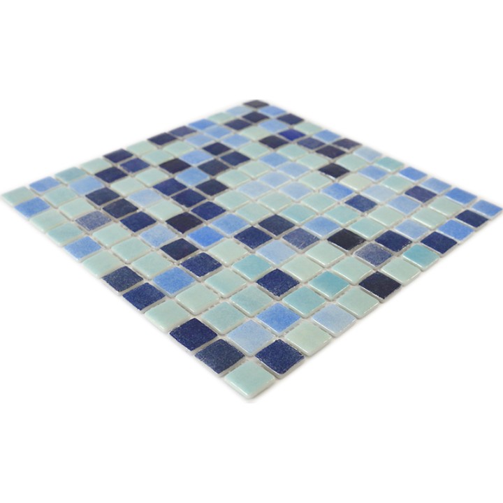 Стеклянная Natural Mosaic Steppa Мозаика из стекла STP-BL022UZ, стекло синий, голубой, поверхность глянцевая 31,5x31,5 — фото 6