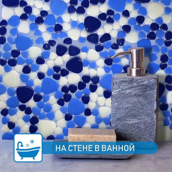 Стеклянная Natural Mosaic Steppa STP-BL005-GEM 30x30 — фото 11