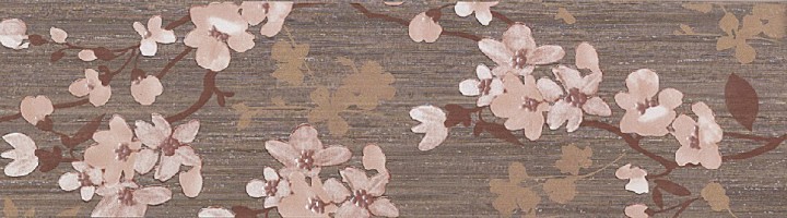Бордюр Naxos Clio 68354 Listello Fior di Pesco Brown 12,5x45