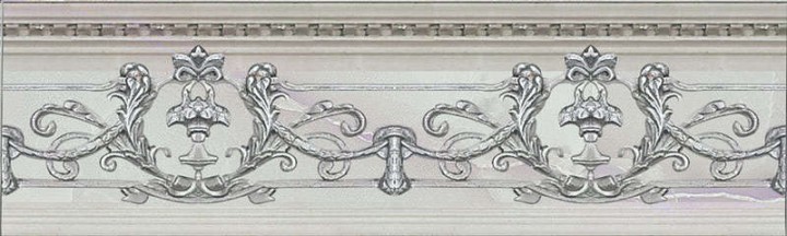 Novacera Бордюр настенный Royal Silver Listello Ornato Silver 30x9