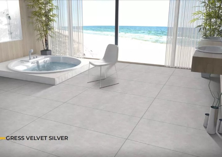 Матовый One Touch Gress Velvet Silver Matt 60х120 — фото 2
