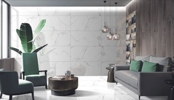 Полированный One Touch STATUARIO GRIS Glossy 60х120 — фото 6