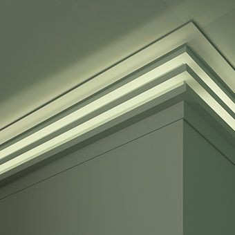 Плинтусы потолочные Orac Decor Luxxus C382 профиль для скрытого освещения полиуретан 2000х140х50 мм. — фото 3