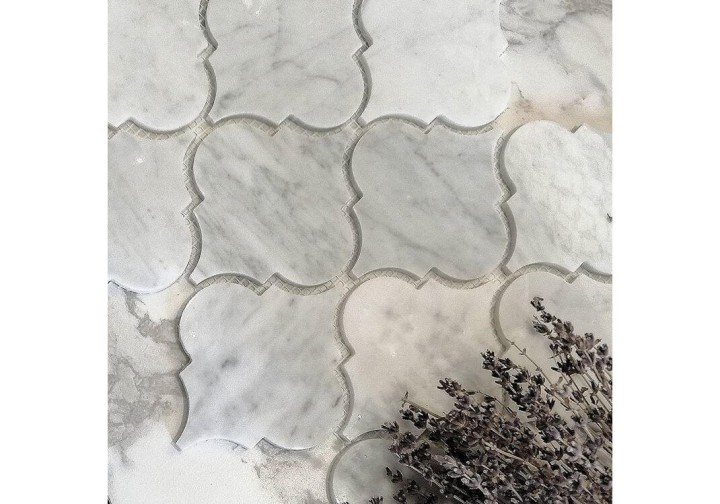 ORRO Mosaic Lux Каменная мозаика ROVENA BIANCO 25x33 — фото 2