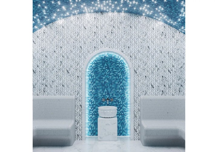 Каменная Stone Мозаика Orro mosaic Lumina Art 28.8х33.8 белая / серая, чип листья — фото 2