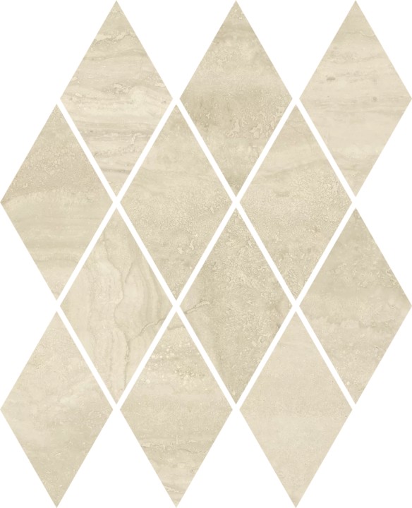 Керамическая Мозаика Paradyz Silence Beige Mozaika Prasowana Romb Pillow Mat 20.6х23.7 — фото 2