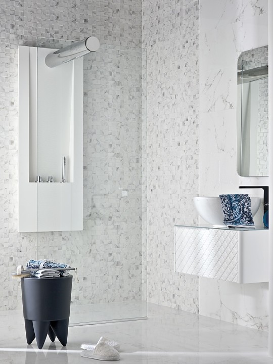 Керамическая Porcelanosa  Marmol Carrara Декор  P19814231 Mosaico Carrara Blanco 33,3х100 — фото 6