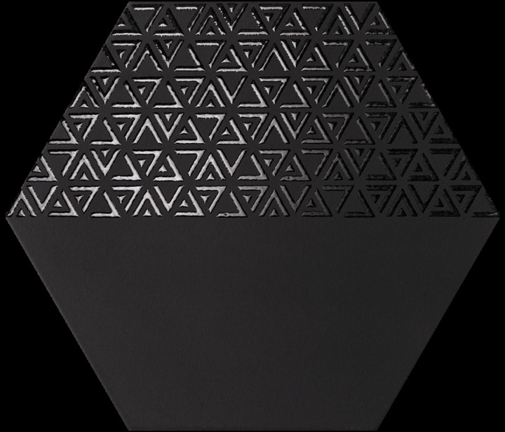 Матовый Realonda Hexamix Opal Deco Black 28,5x33 — фото 4