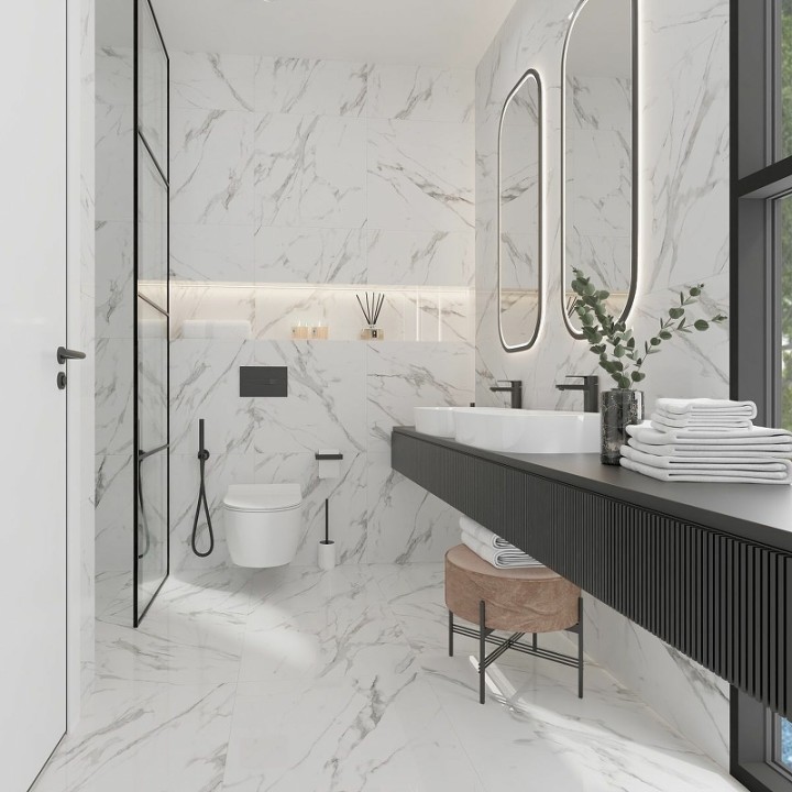 Матовый Керамогранит Royce Tile Calacatta Peniscola Matt R_NR1000 60х60 см — фото 6