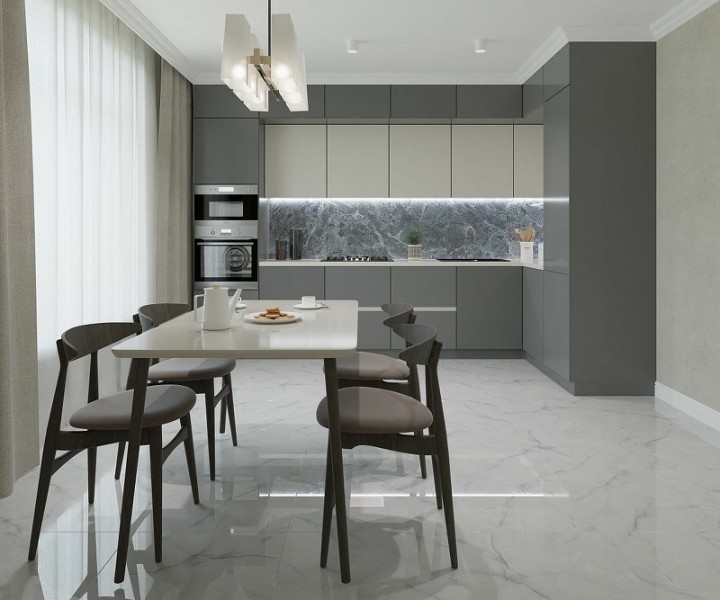 Полированный Керамогранит Royce Tile Brilliance White Polished R_PR1008 60х60 см — фото 6