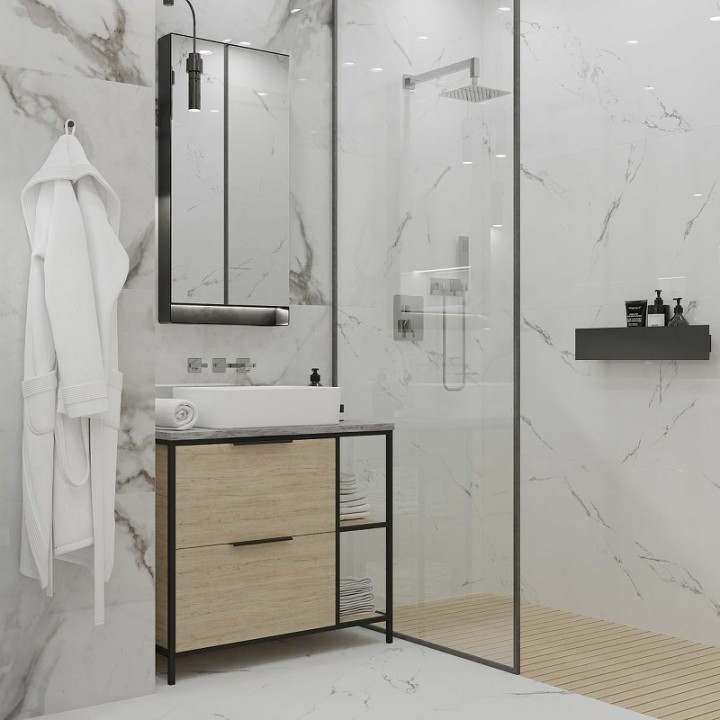 Полированный Керамогранит Royce Tile Carrara Marmo Polished R_PR1004 60х60 см — фото 6