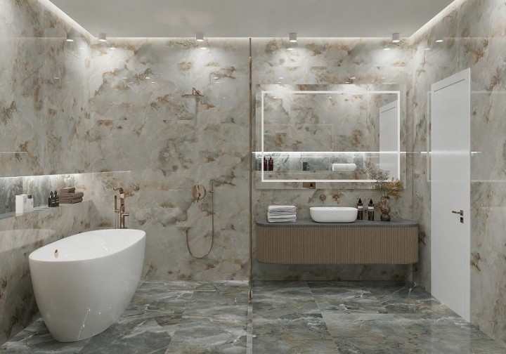 Полированный Керамогранит Royce Tile Sandstone Onyx Polished R_PR2013 60х120 см — фото 6
