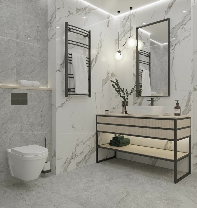 Полированный Керамогранит Royce Tile Silver Cascade Polished R_PR2016 60х120 см — фото 6