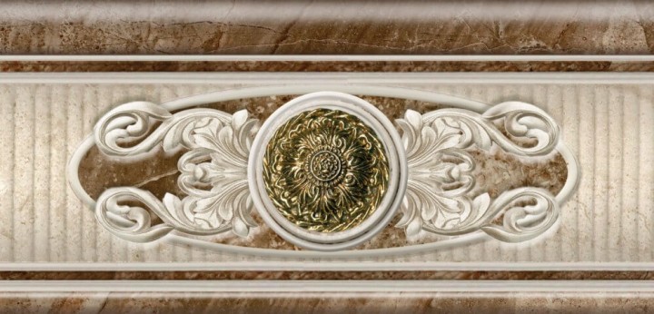 Бордюр Sanchis Legent Crema List. Decoro 12x25