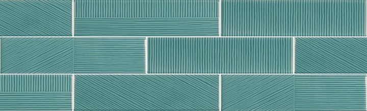 Настенная Sant Agostino Плитка Decorline Stripebrick Emerald 7,3x30 глянцевая