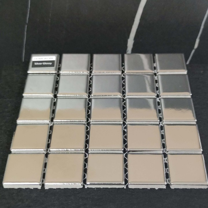 Керамическая Starmosaic Керамическая мозаика Мозаика Silver Glossy 23х23 (CIO917JY) 30,2х30,2 — фото 2